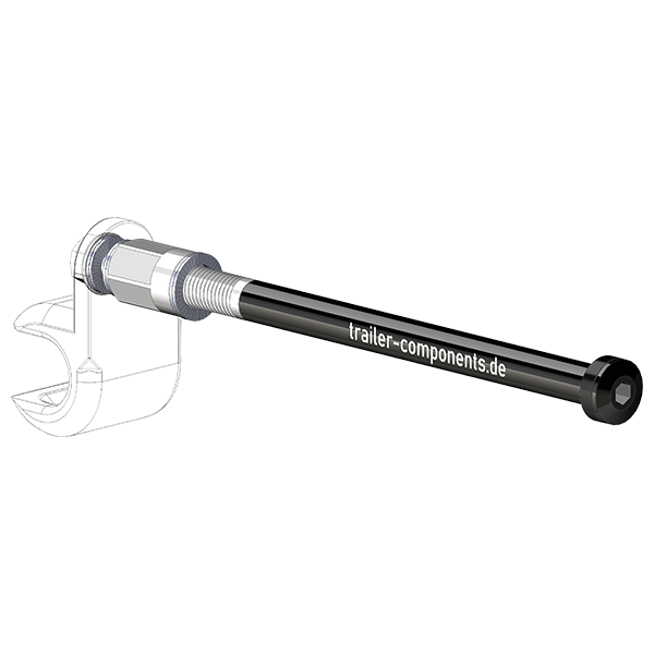 Ejes de cierre rápido con adaptador universal para TOUT TERRAIN | para rosca izquierda M12 x 1,50 - apto para Thule, Qeridoo, Burley, Hamax, Trixie y muchos más.