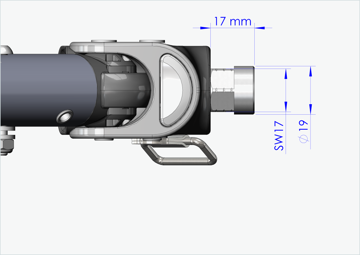 Adaptador eje macizo - M12 x 1,25 | para remolques Croozer a partir de 2018