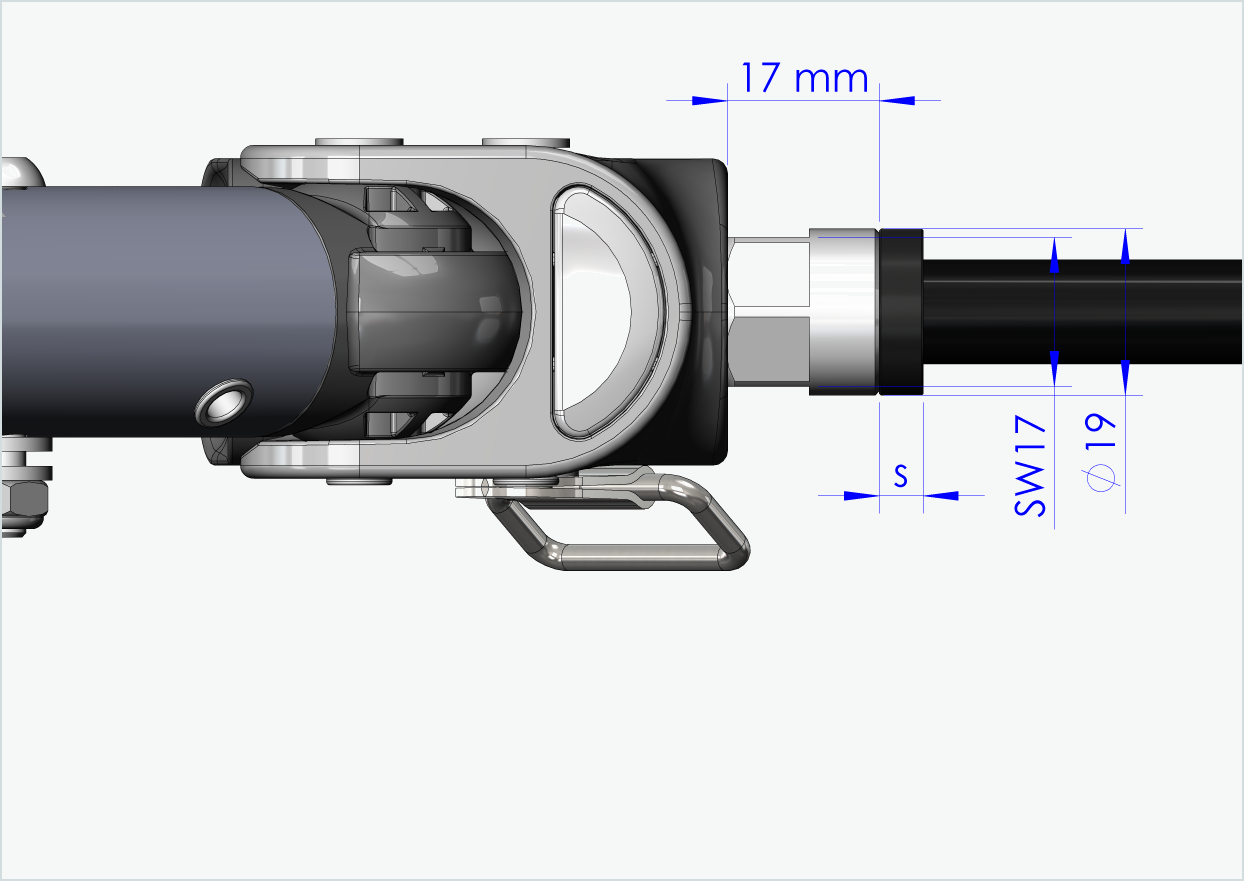 Eje pasante con adaptador / M12 x 1,25 | para remolques Croozer a partir de 2018
