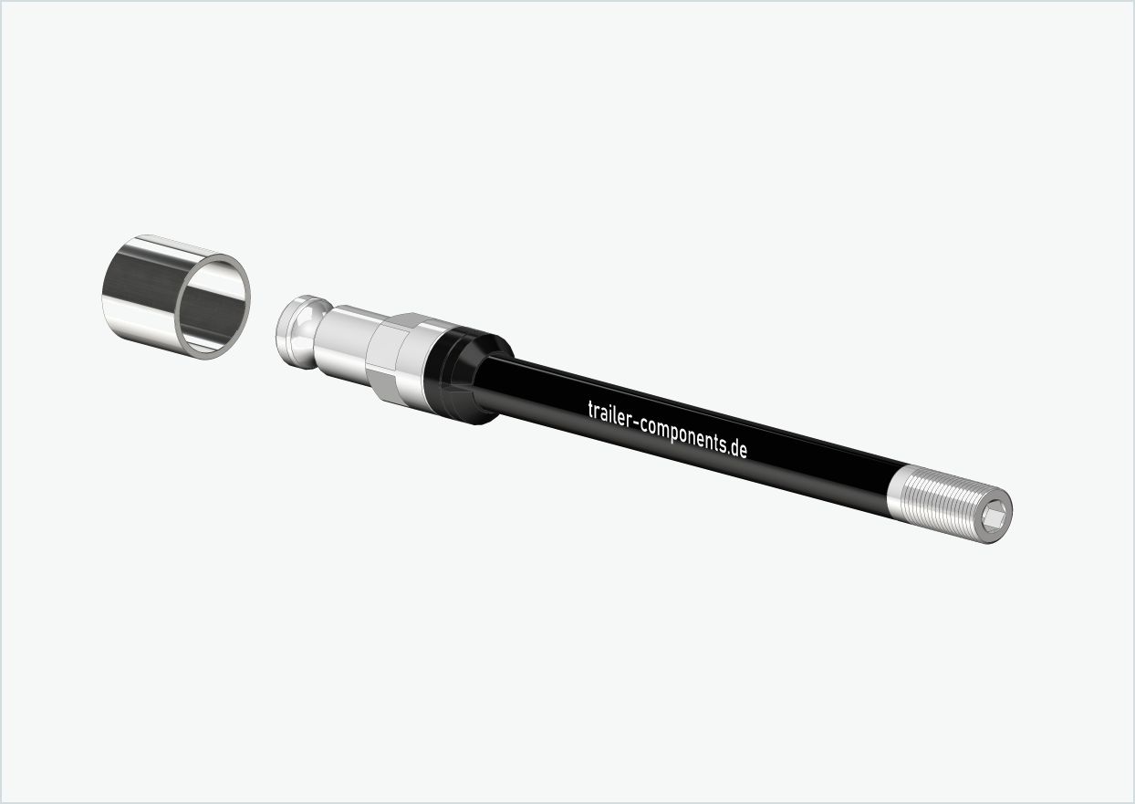 Eje pasante Syntace (X-12) con adaptador / M12 x 1,50 | para remolques Croozer a partir de 2018