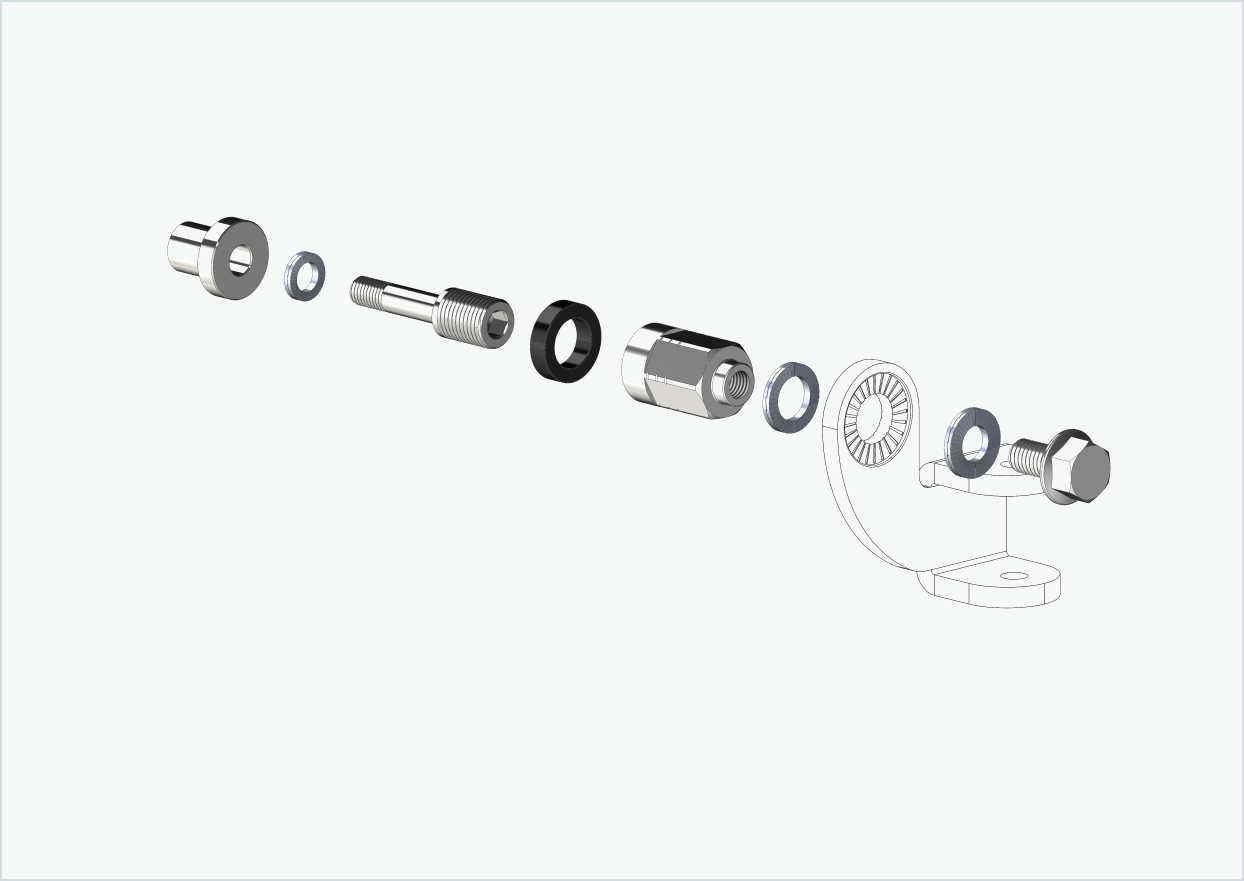 Adaptador Universal XL para buje Rohloff Speedhub 500-14 / A12 | apto para Thule, Qeridoo, Burley, Prophete, Hamax, Trixie y muchos otros