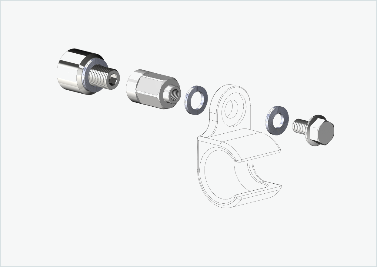 Adaptador universal para motor HYENA-HRN | apto para Thule, Qeridoo, Burley, Prophete, Hamax, Trixie y muchos más