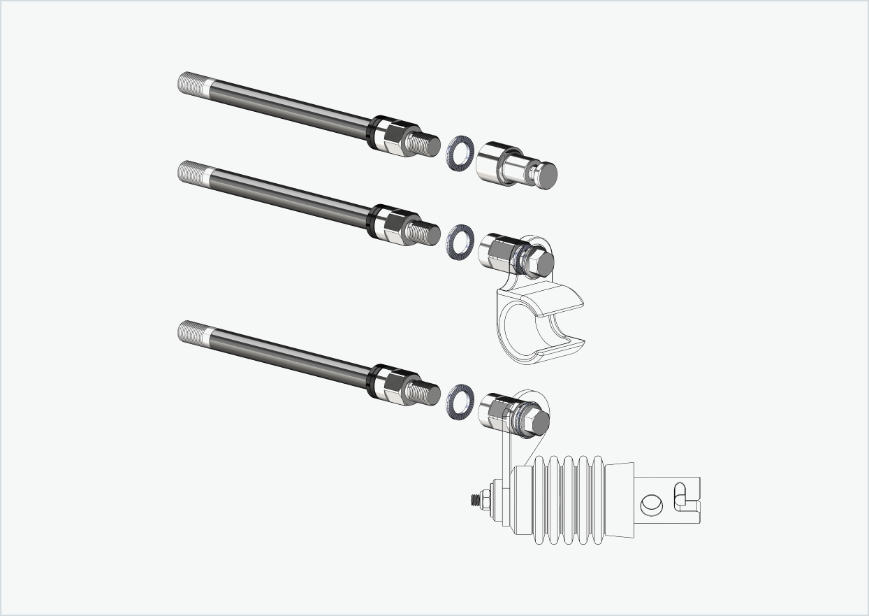 Eje pasante Syntace (X-12) con sistema intercambiable / M12 x 1,50