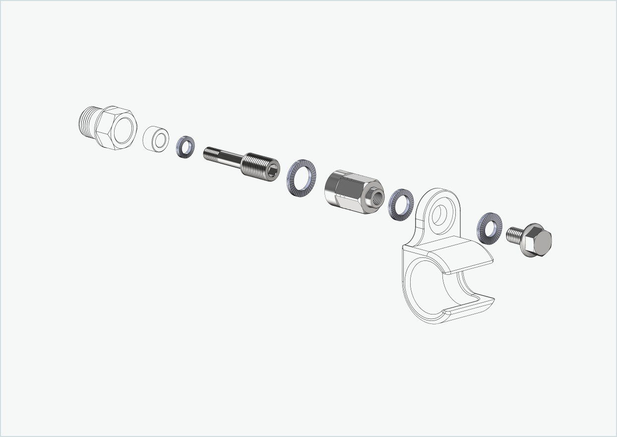 Adaptador universal para HASE PINO con Rohloff Speedhub A12 | adecuado para Thule, Qeridoo, Burley, Prophete, Hamax, Trixie y muchos más.