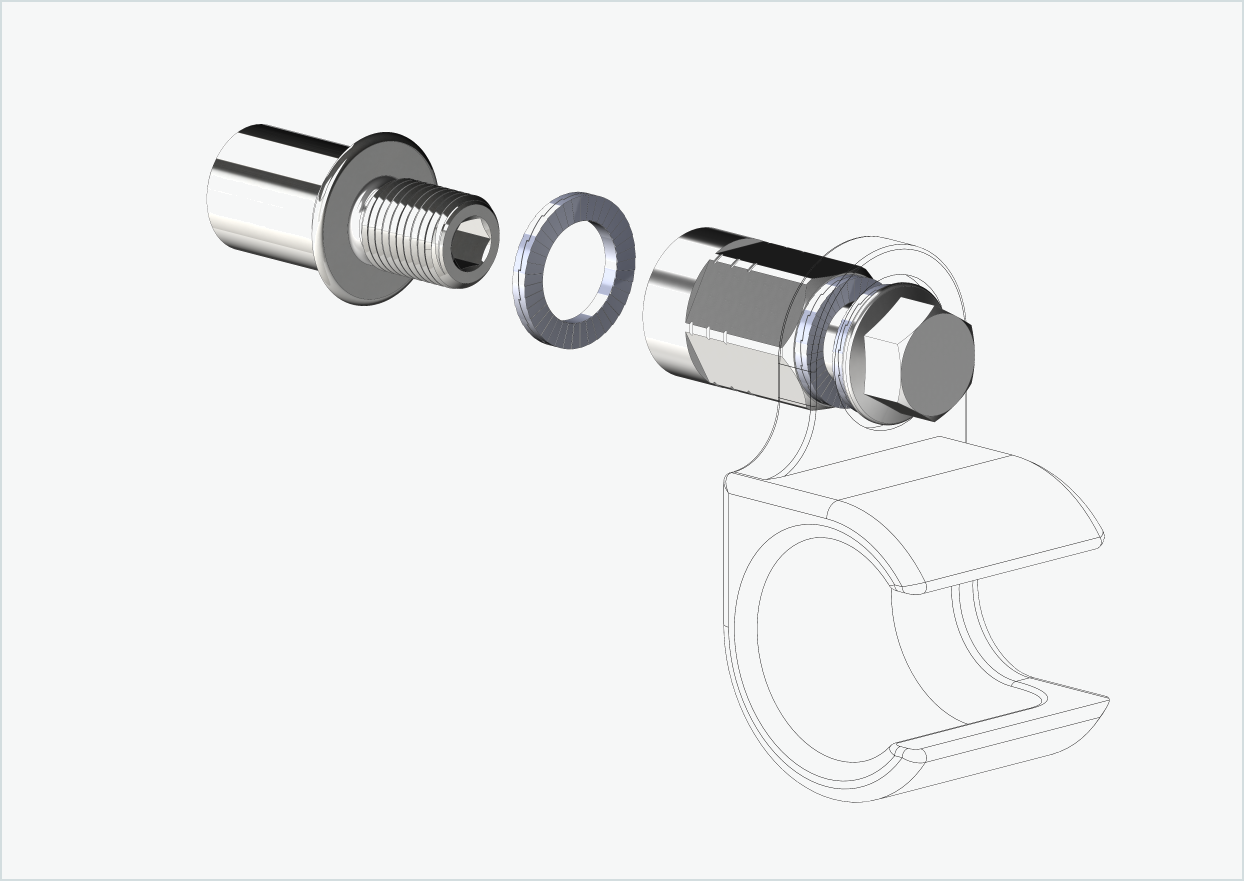 Vaquero 4 - Adaptador de rosca corto - M12 x 1,25 | Paquete con adaptador universal