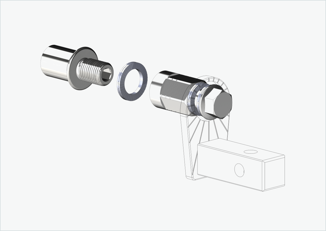 Vaquero 4 - Adaptador de rosca corto - M12 x 1,25 | Paquete con adaptador universal