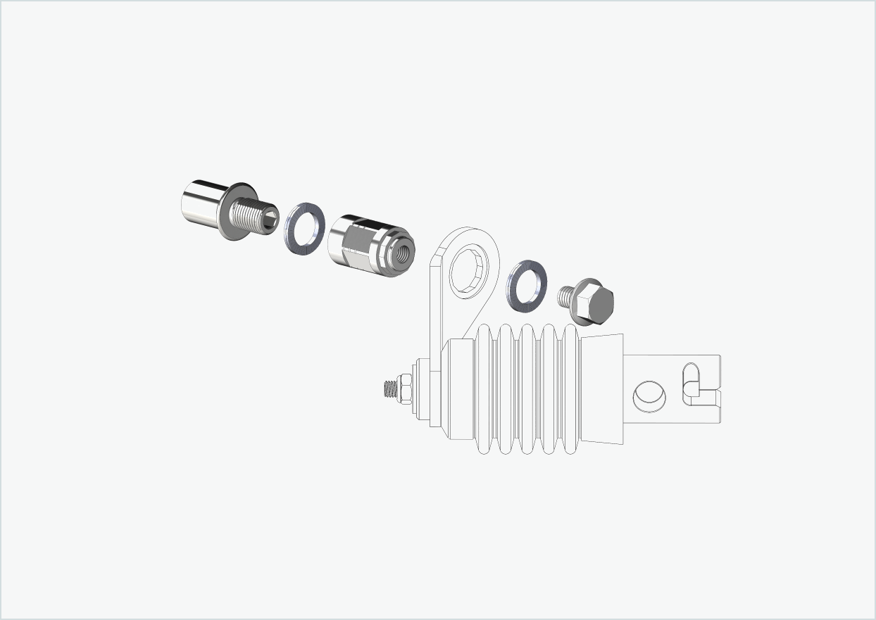 Vaquero 4 - Adaptador de rosca corto - M12 x 1,25 | Paquete con adaptador Weber