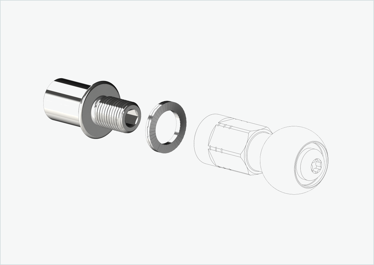 Adaptador roscado corto - M12 x 1,25 | apto para COWBOY - Classic - Cruiser - Cruiser ST
