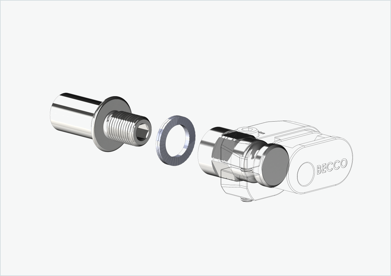 Vaquero 4 - Adaptador de rosca largo - M12 x 1,25 | Paquete con adaptador Leggero (BECCO)