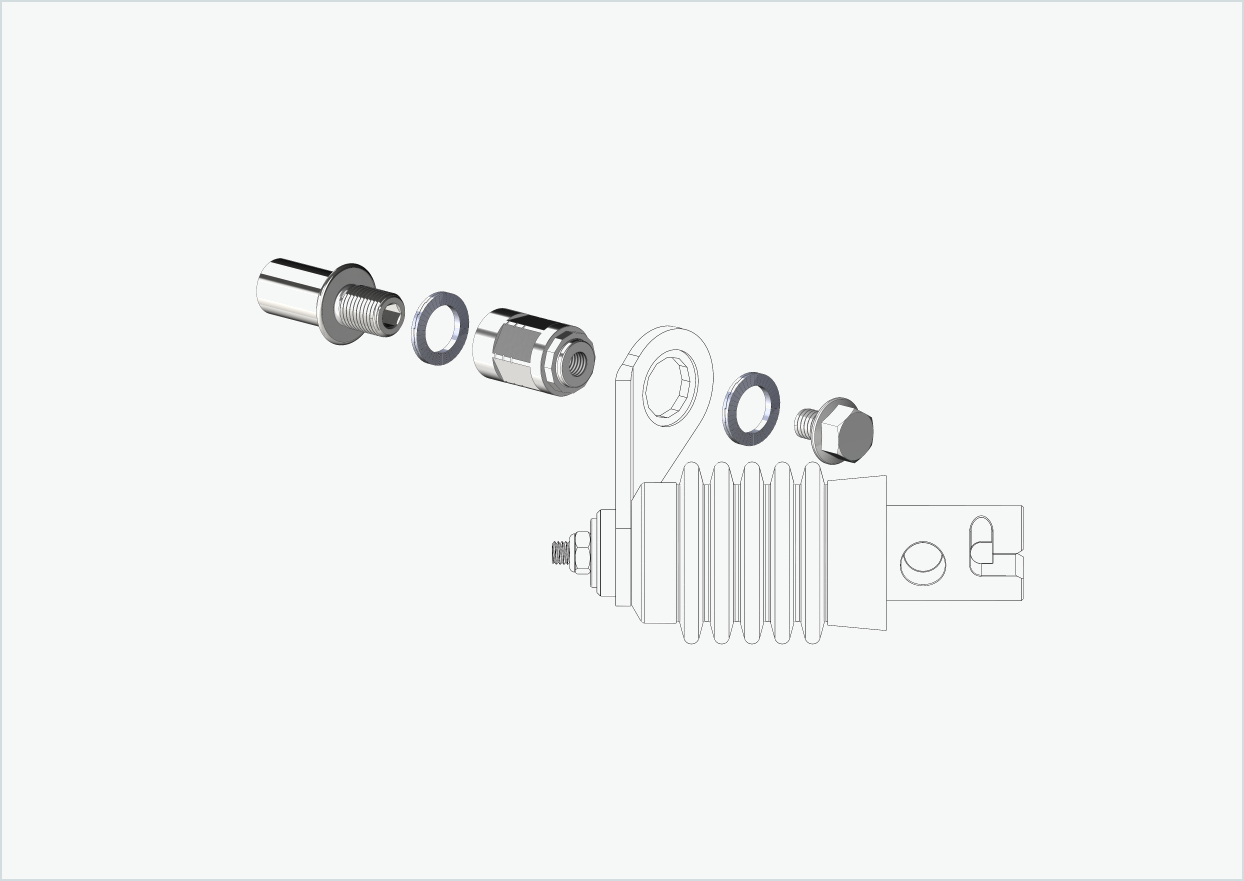 Vaquero 4 - Adaptador de rosca largo - M12 x 1,25 | Paquete con adaptador Weber
