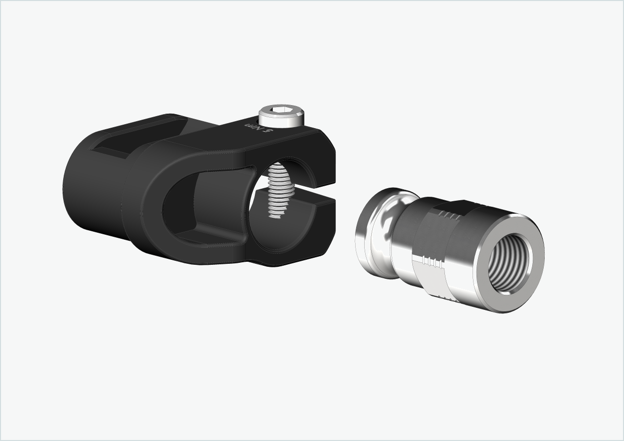 Adaptador eje macizo - M12 x 1,00 | para Leggero (BECCO)