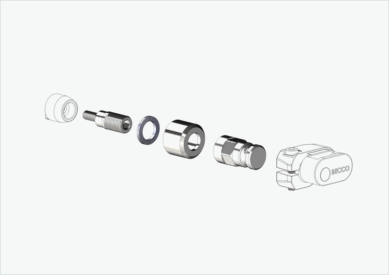 Adaptador para motor HYENA-HRN | adecuado para Leggero con sistema BECCO