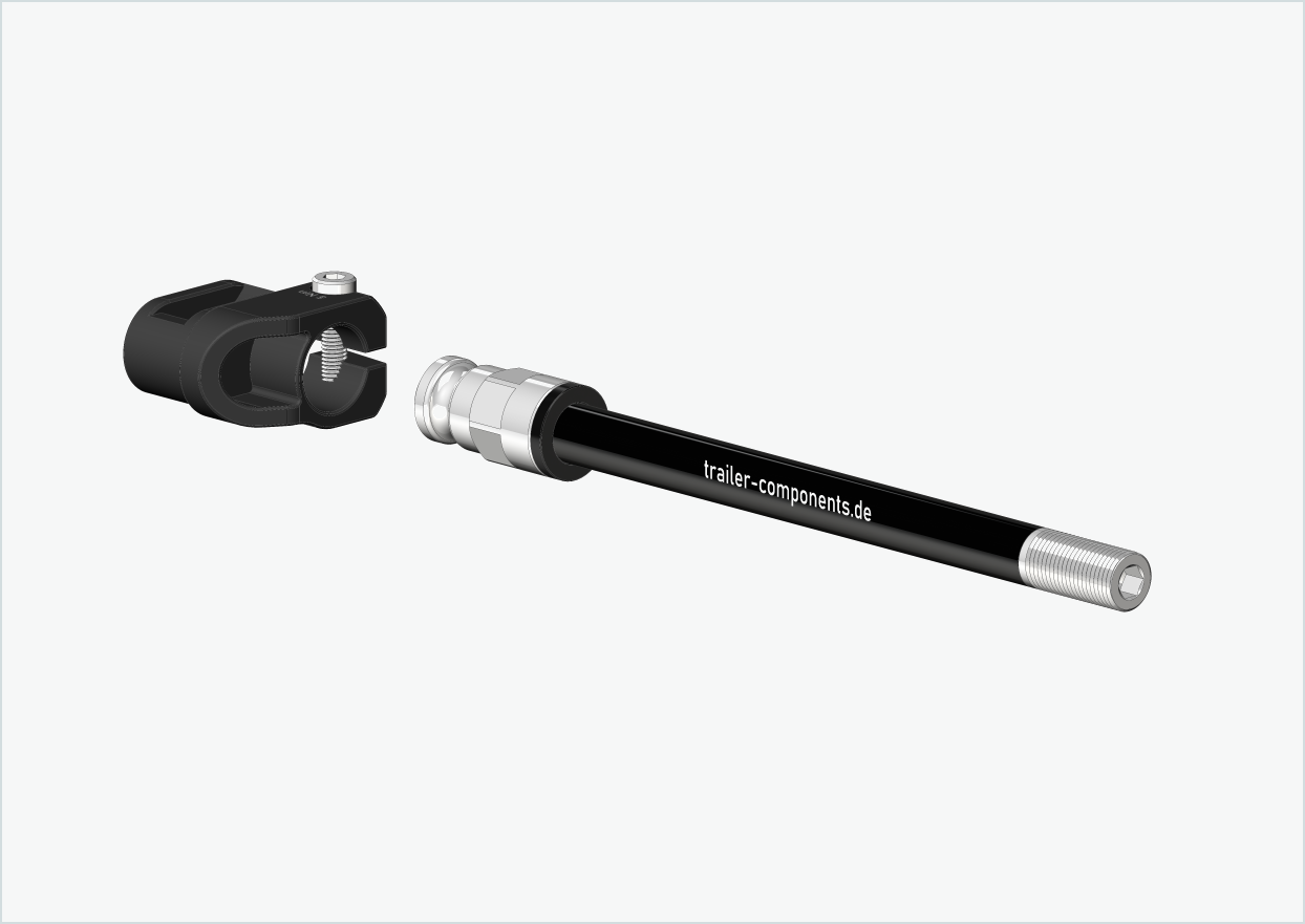 Eje pasante con adaptador / M12 x 1,75 | para remolques Leggero con sistema BECCO