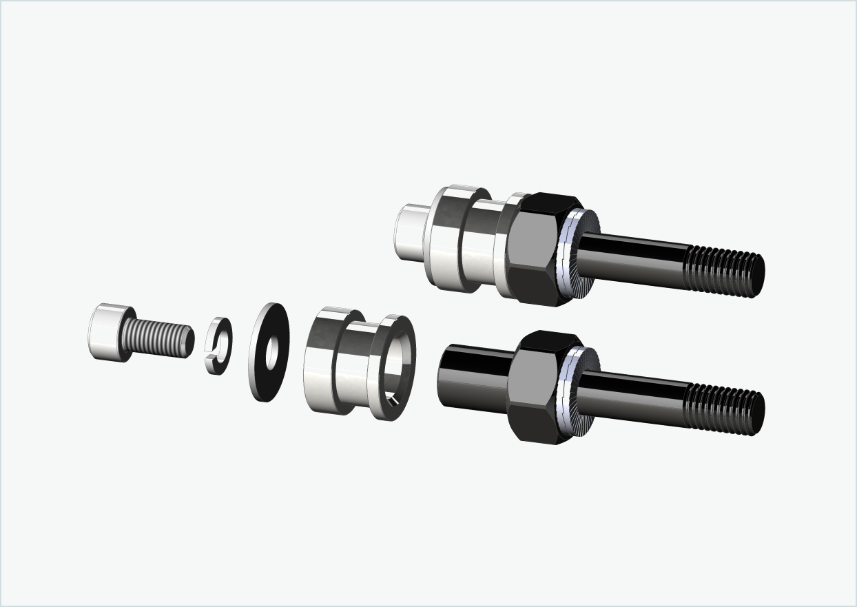 BOB YAK / IBEX juego de adaptadores de rosca (30mm/30mm) | para Rohloff Speedhub 500-14 / A12