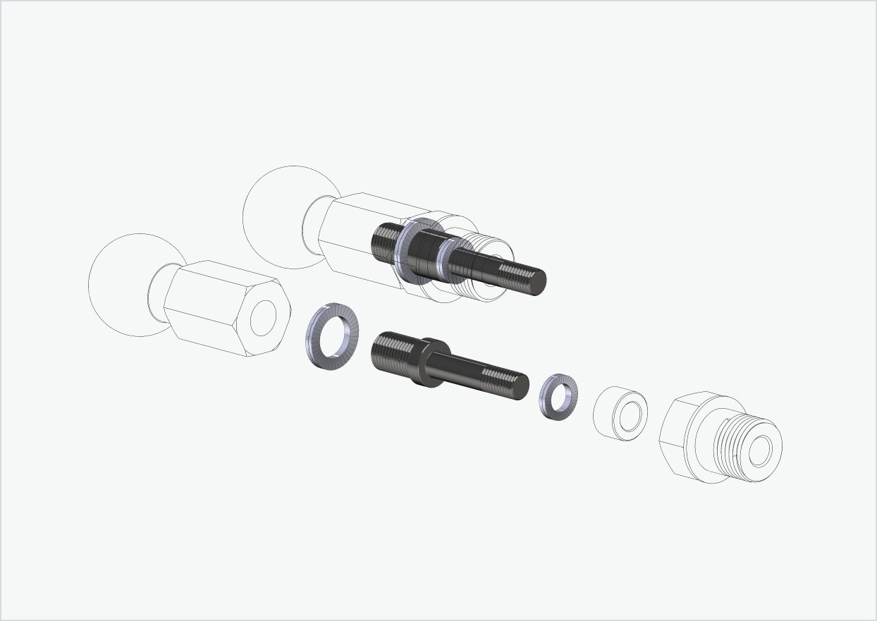 Juego de adaptadores de rosca Burley COHO XC | para HASE PINO con Rohloff Speedhub 500-14 / A12