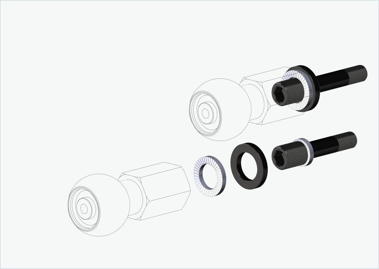 Juego de adaptadores de rosca Burley COHO XC (30mm/36mm) | para Rohloff Speedhub 500-14 / A12