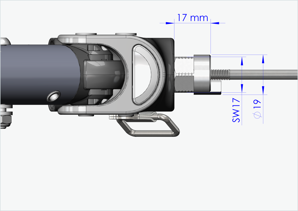 Eje de cierre rápido con adaptador (para remolques Croozer a partir de 2018) | Longitud de sujeción 143mm - 153mm