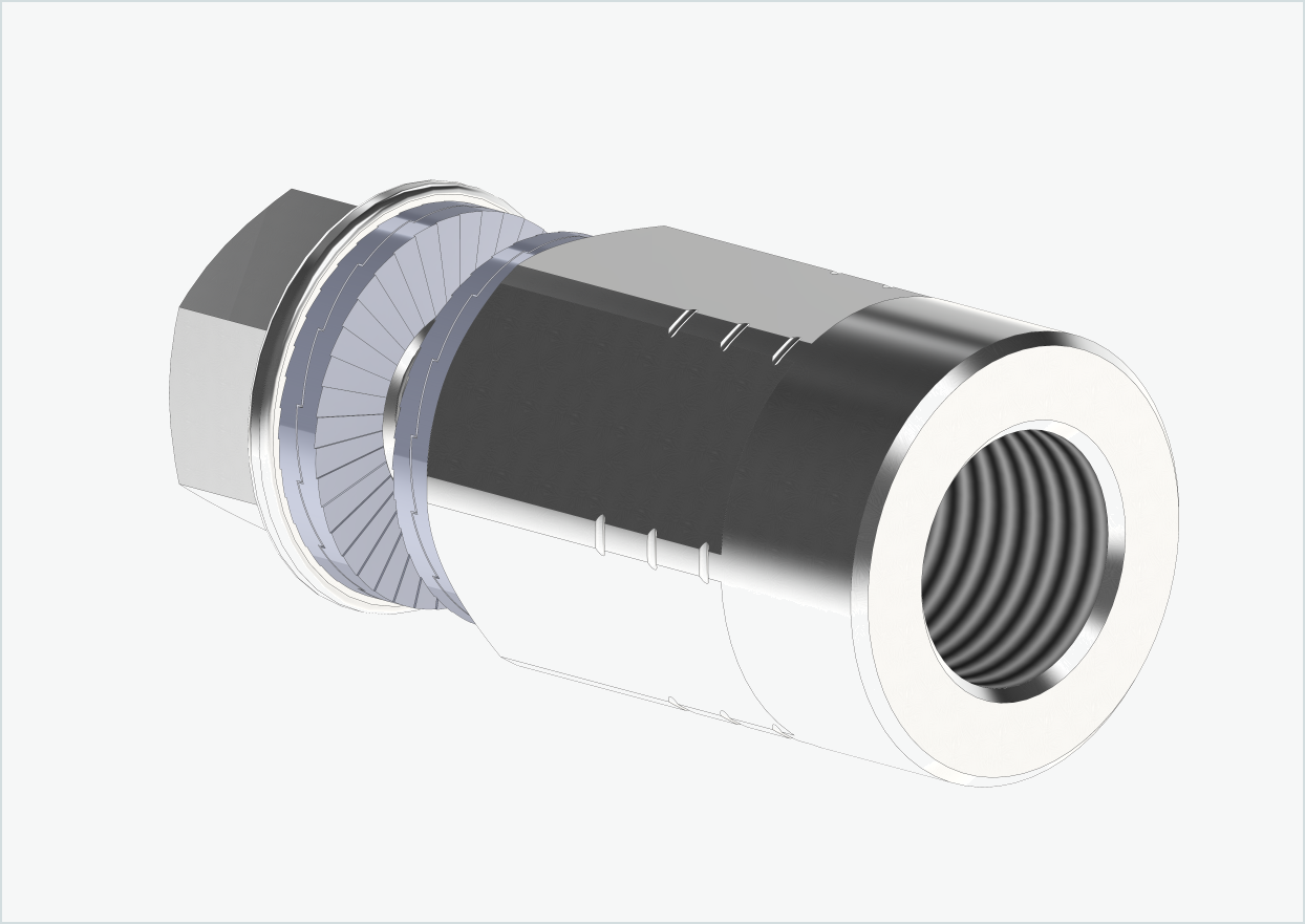 Adaptador eje macizo - M12 x 1,25