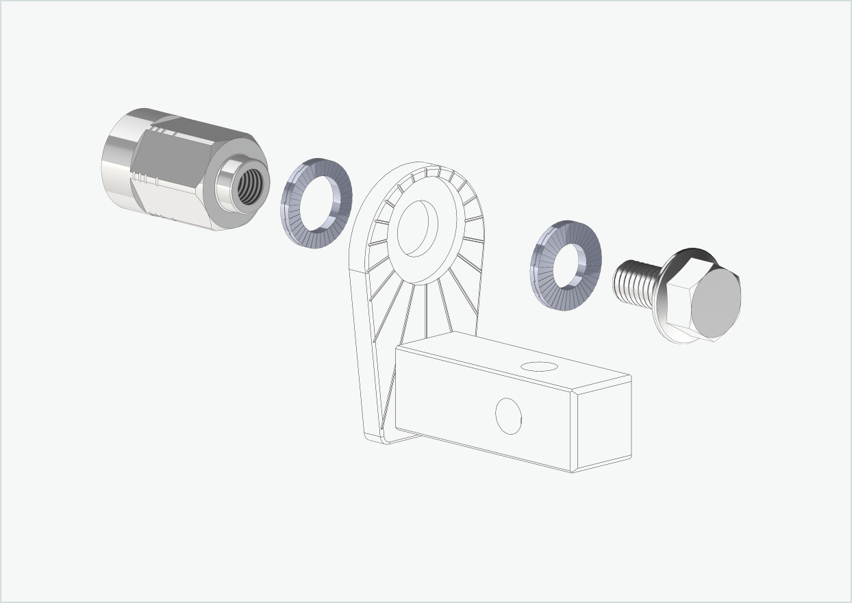 Adaptador eje macizo - FG 9.5 - (3/8 x 26)
