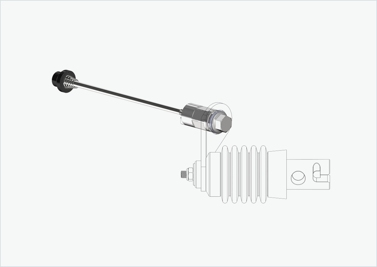 Eje de liberación rápida con adaptador poligonal | longitud de sujeción 154mm - 165mm