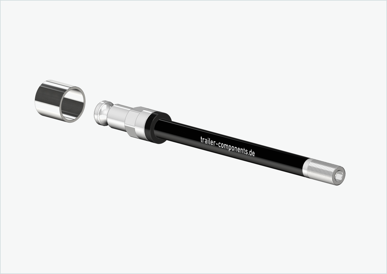 Eje pasante con adaptador / M12 x 1,50 | para remolques Croozer a partir de 2018