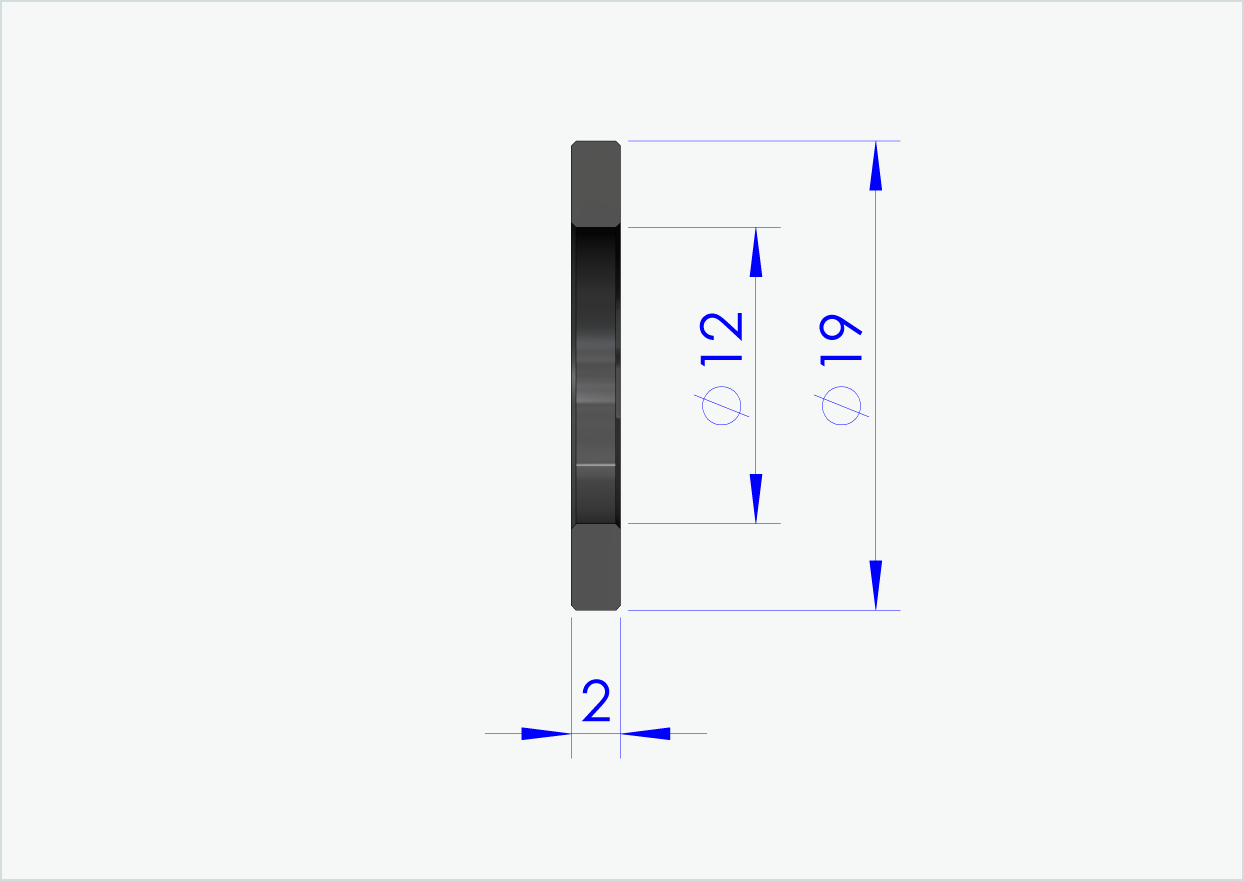Disco distanciador 2mm