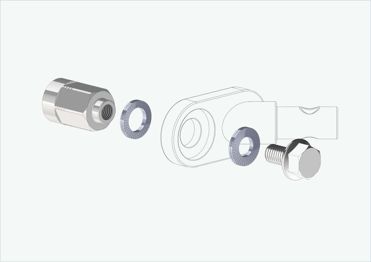 Adaptador eje macizo - M12 x 1,00