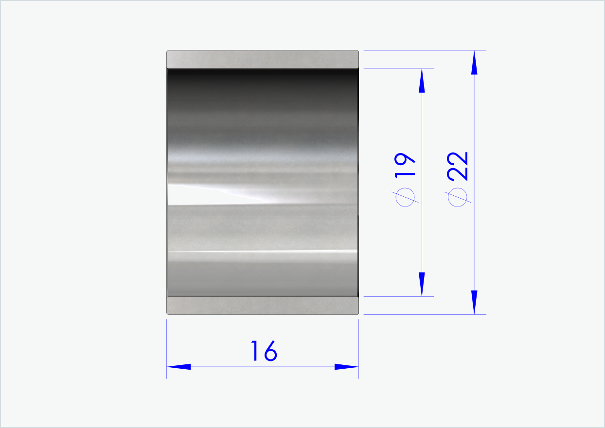 Casquillo de cierre 16mm