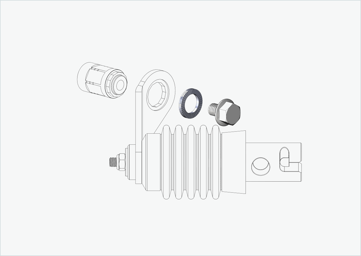 Juego de racores para adaptador poligonal (Weber)