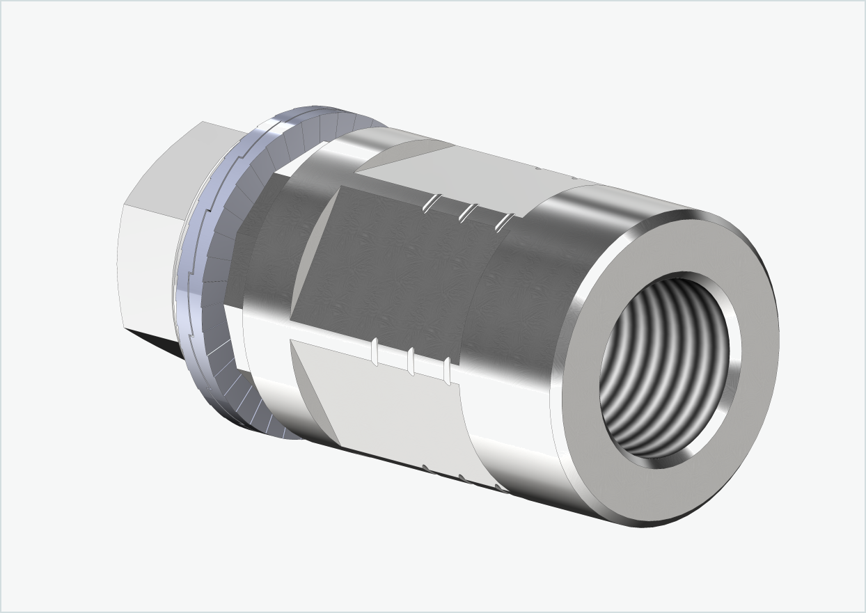 Adaptador eje macizo - M12 x 1,25
