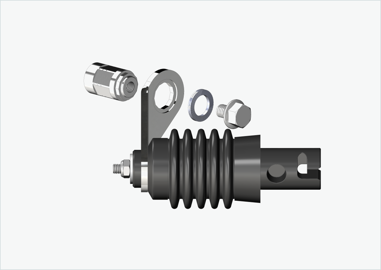 Adaptador eje macizo - M12 x 1,25