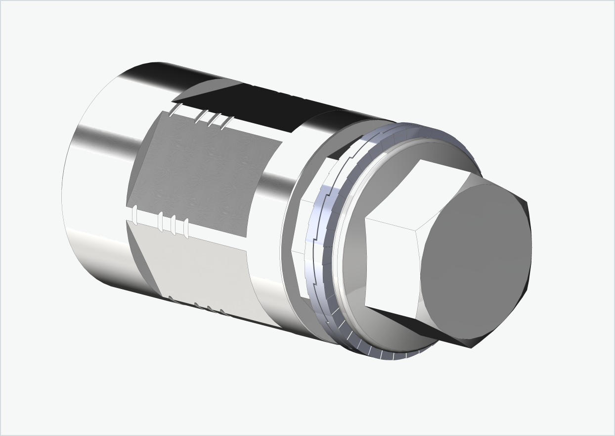 Adaptador eje macizo - M10 x 1,00
