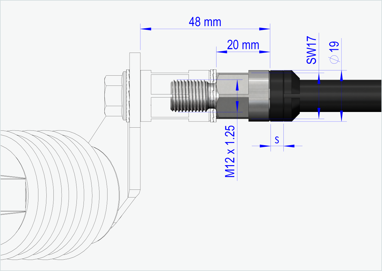 Eje pasante Syntace (X-12) con sistema intercambiable / M12 x 1,00
