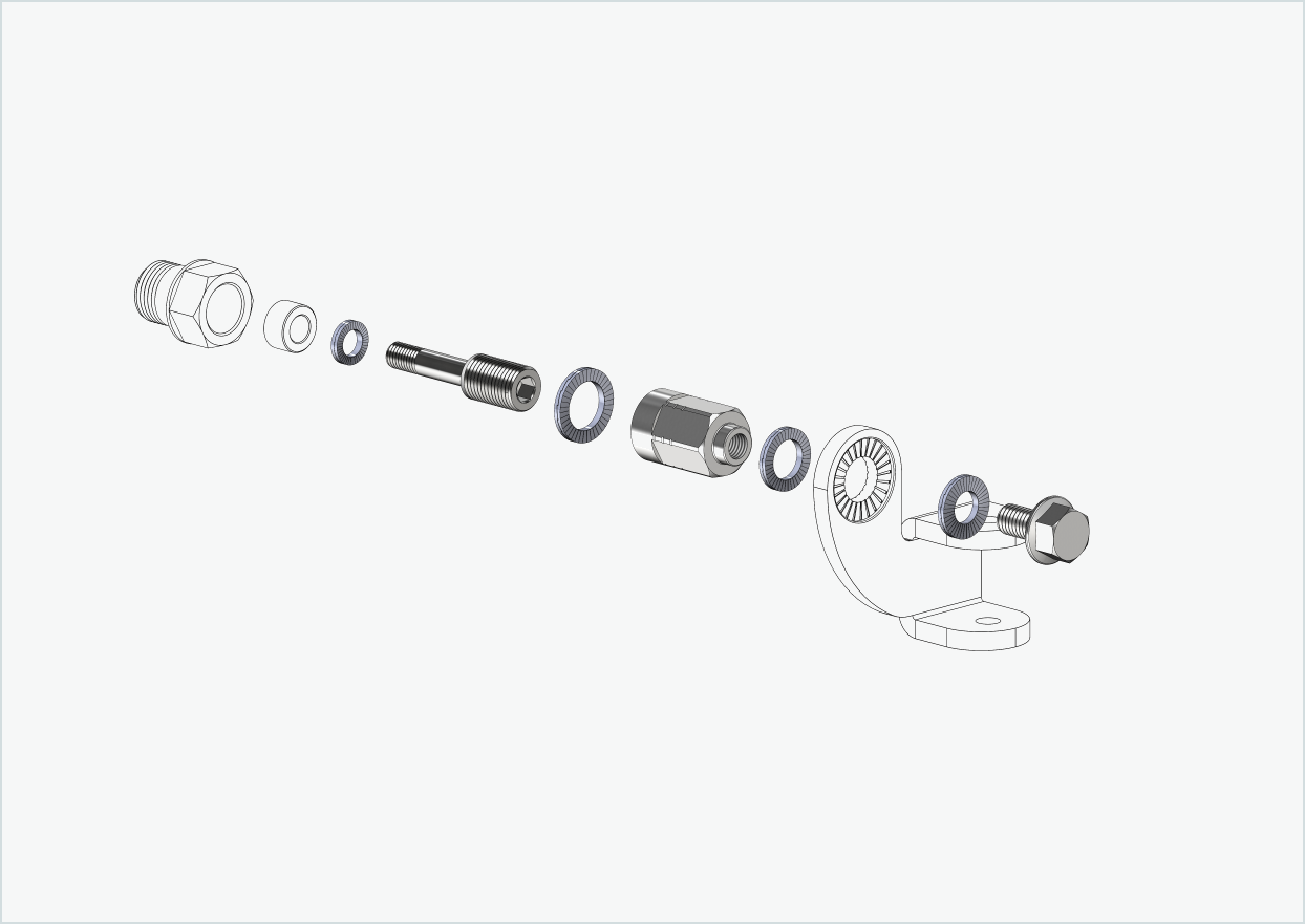 Adaptador universal para HASE PINO con Rohloff Speedhub A12 | adecuado para Thule, Qeridoo, Burley, Prophete, Hamax, Trixie y muchos más.