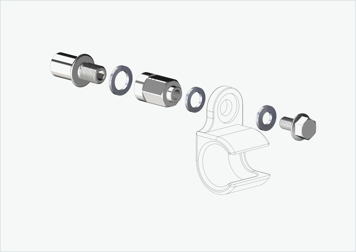 Vaquero 4 - Adaptador de rosca corto - M12 x 1,25 | Paquete con adaptador universal