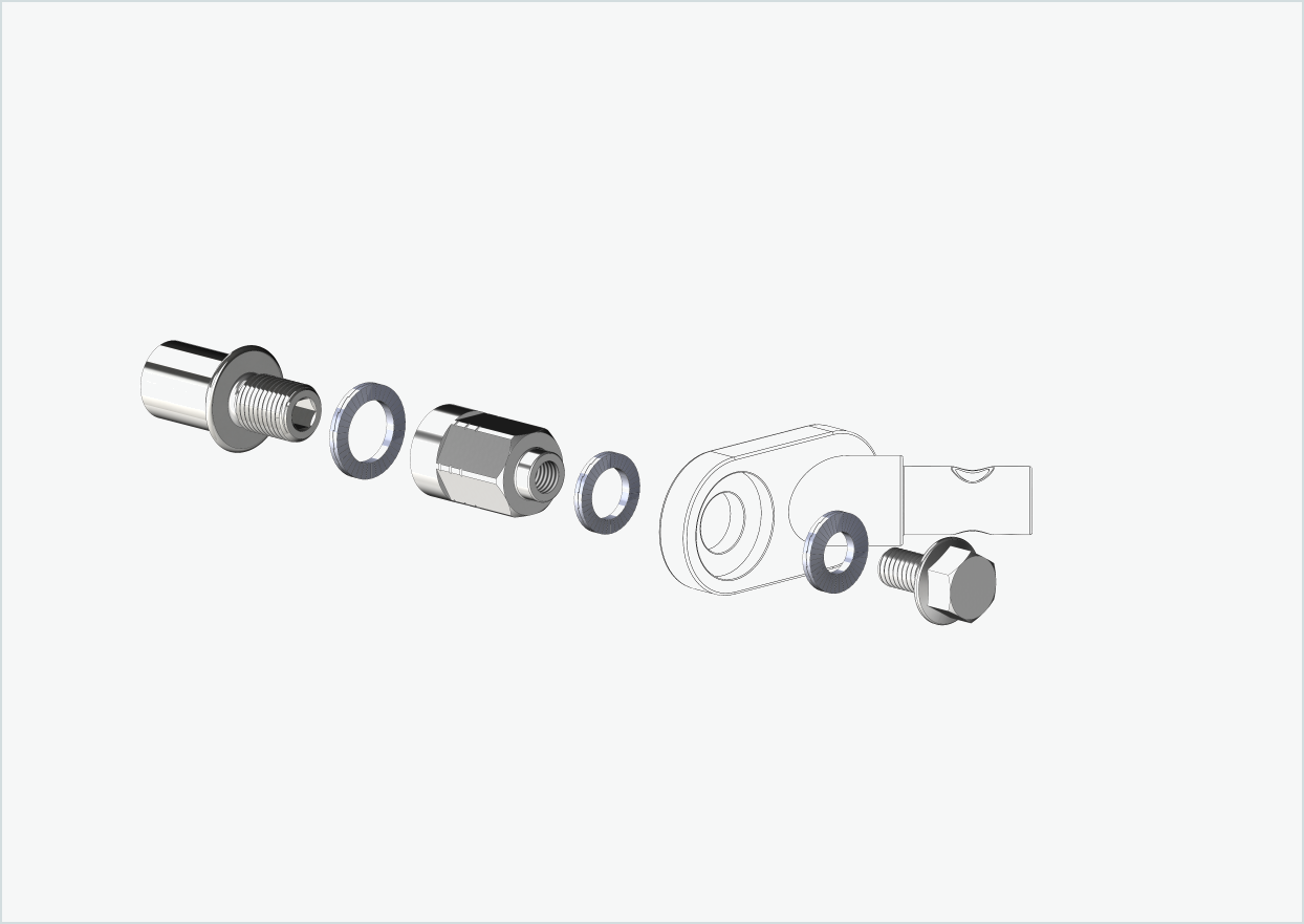 Vaquero 4 - Adaptador de rosca corto - M12 x 1,25 | Paquete con adaptador universal
