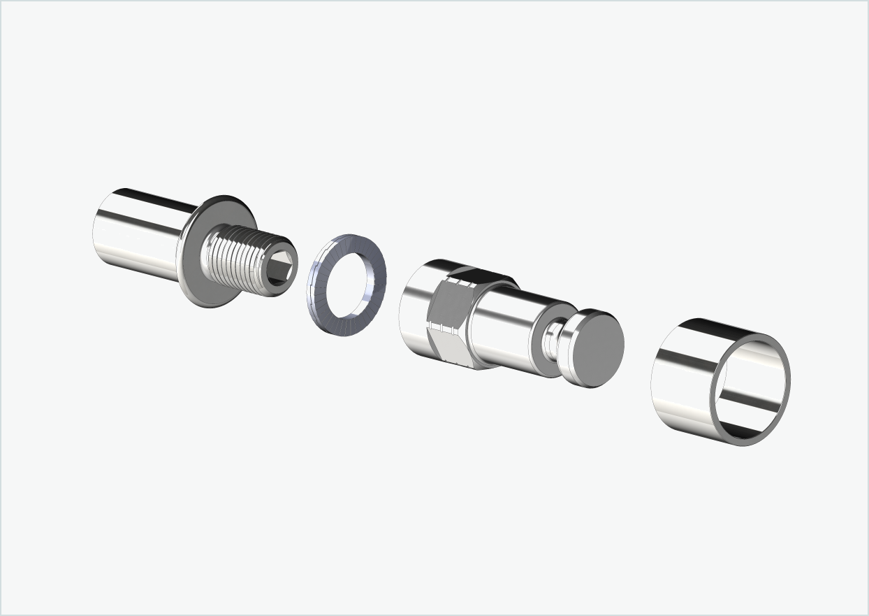 Vaquero 4 - Adaptador de rosca largo - M12 x 1,25 | Paquete con adaptador Croozer