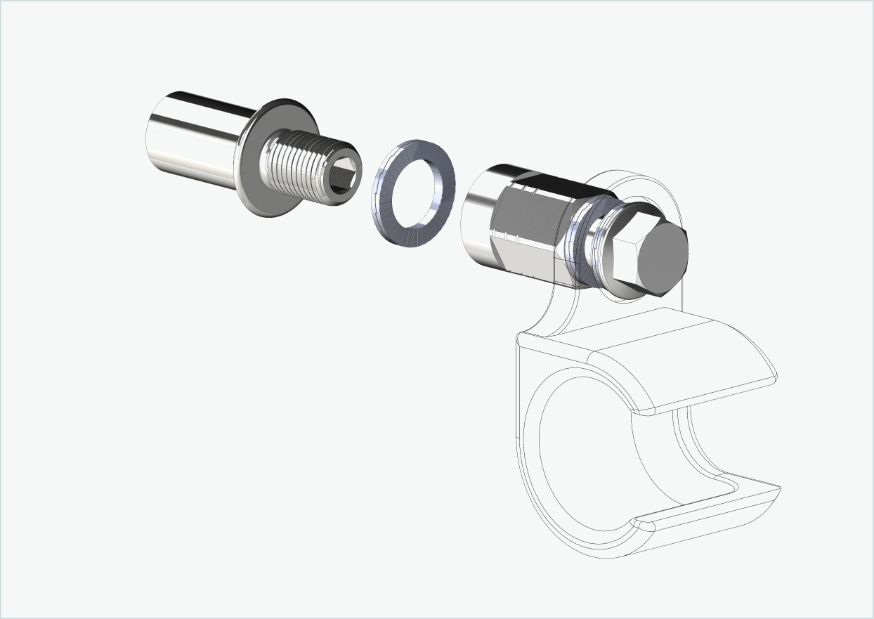 Vaquero 4 - Adaptador de rosca largo - M12 x 1,25 | Paquete con adaptador universal