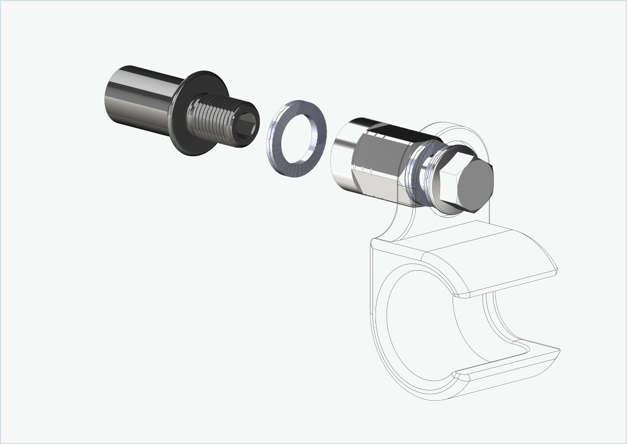 Vaquero 4 - Adaptador de rosca largo - M12 x 1,25 | Paquete con adaptador universal