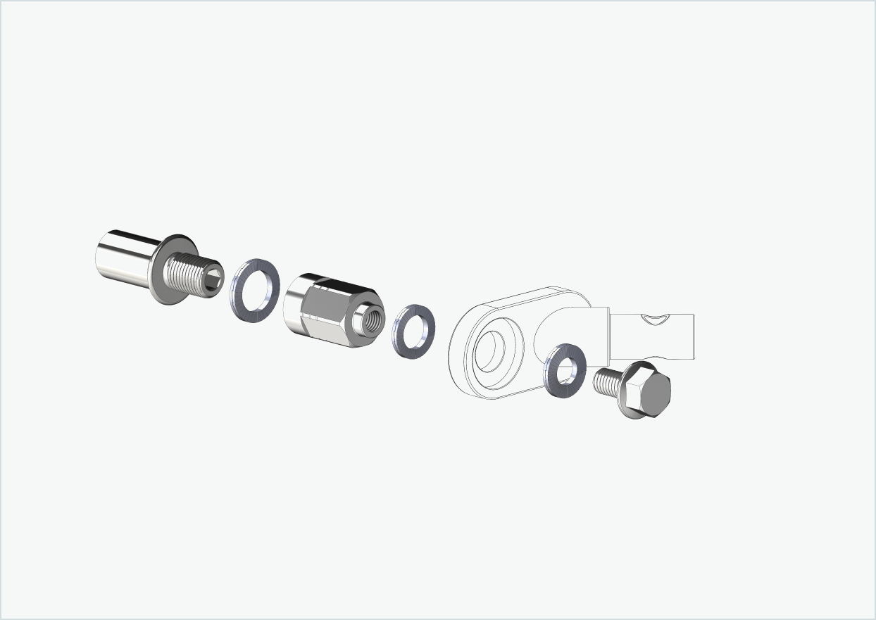 Vaquero 4 - Adaptador de rosca largo - M12 x 1,25 | Paquete con adaptador universal