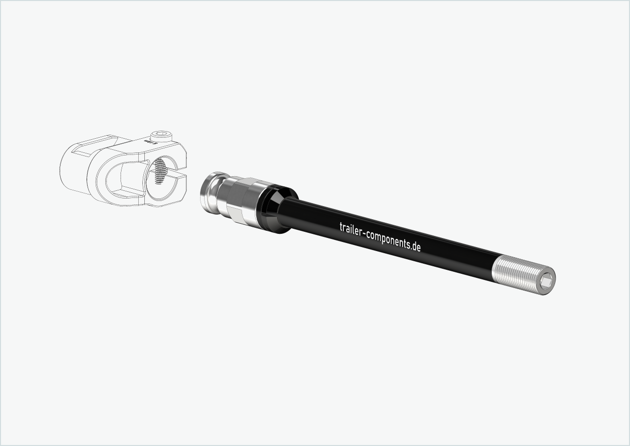 Eje pasante Syntace (X-12) con adaptador / M12 x 1,50 | para remolques Leggero con sistema BECCO
