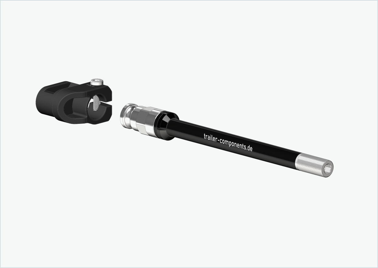 Eje pasante Syntace (X-12) con adaptador / M12 x 1,50 | para remolques Leggero con sistema BECCO