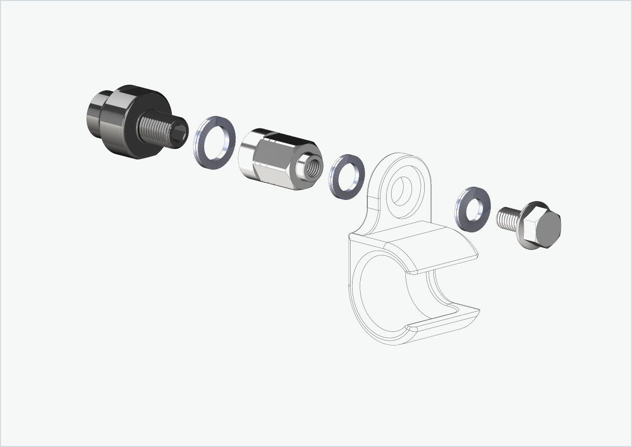 ORBEA Diem - Adaptador roscado - M12 x 1,25 | Paquete con adaptador universal