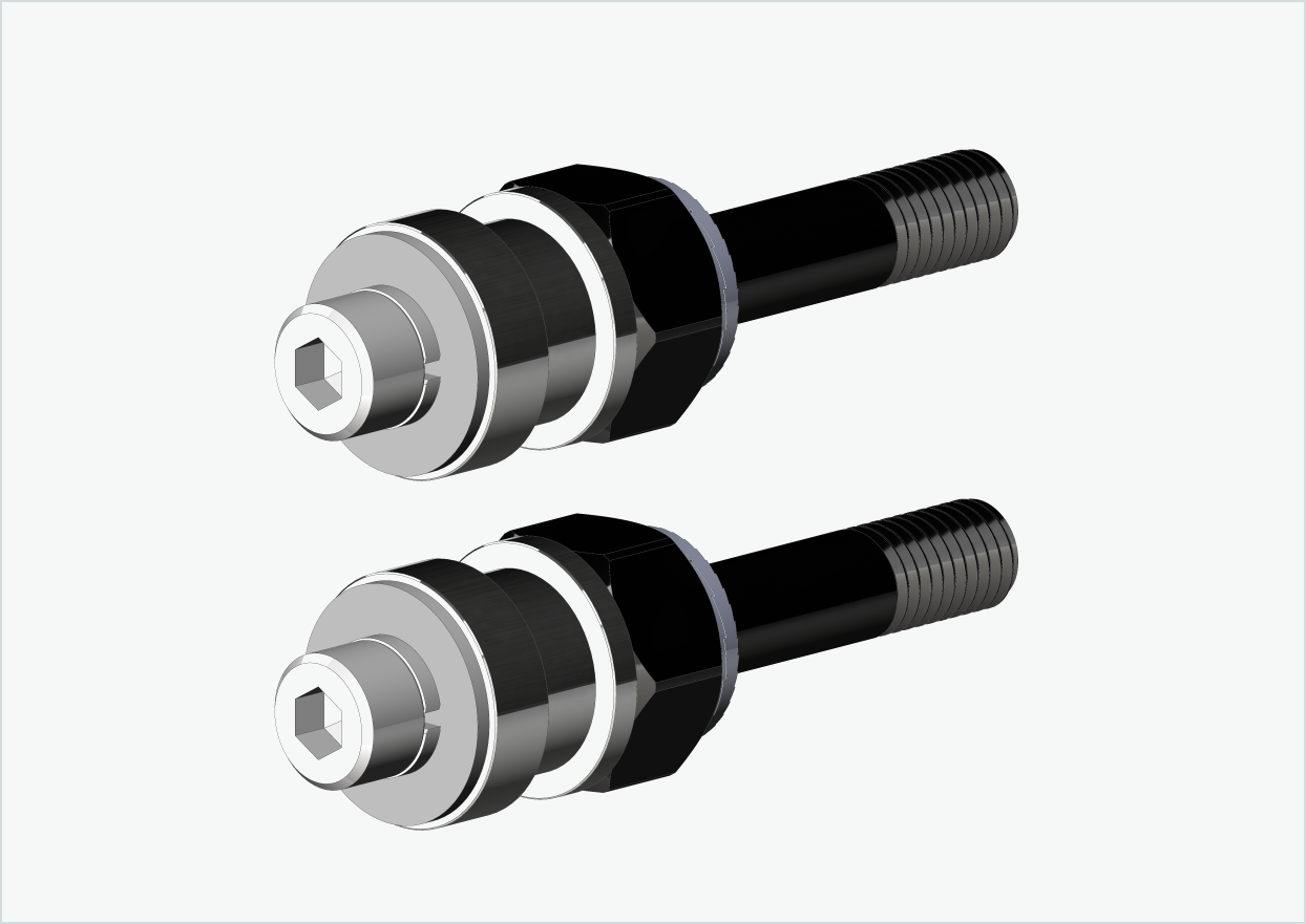 BOB YAK / IBEX juego de adaptadores de rosca (30mm/30mm) | para Rohloff Speedhub 500-14 / A12