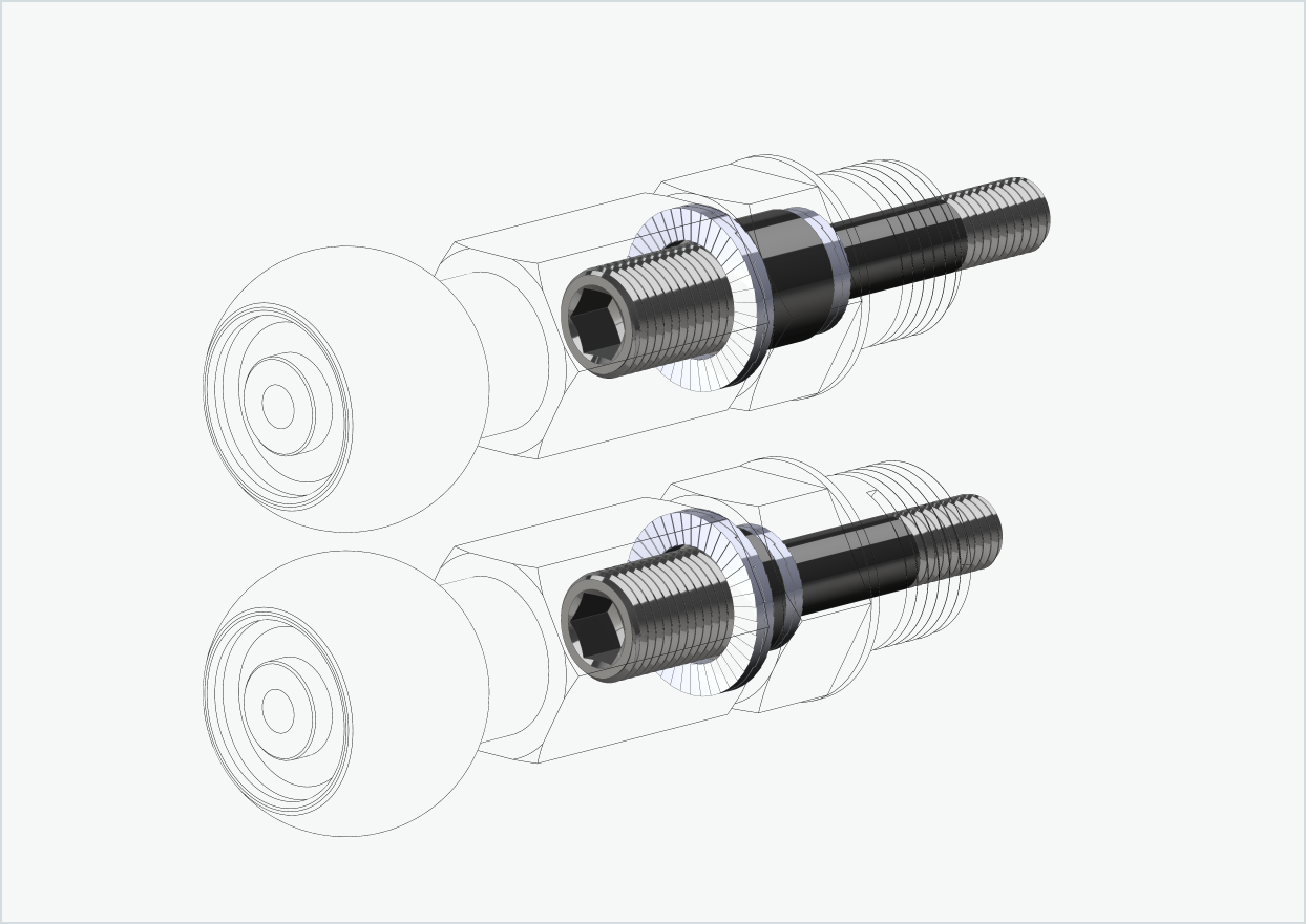 Juego de adaptadores de rosca Burley COHO XC | para HASE PINO con Rohloff Speedhub 500-14 / A12