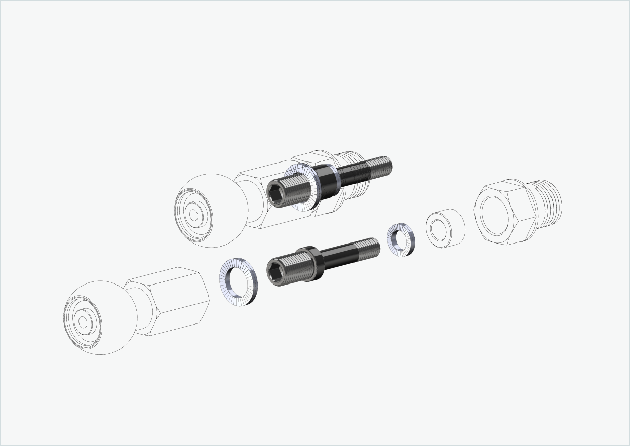 Juego de adaptadores de rosca Burley COHO XC | para HASE PINO con Rohloff Speedhub 500-14 / A12