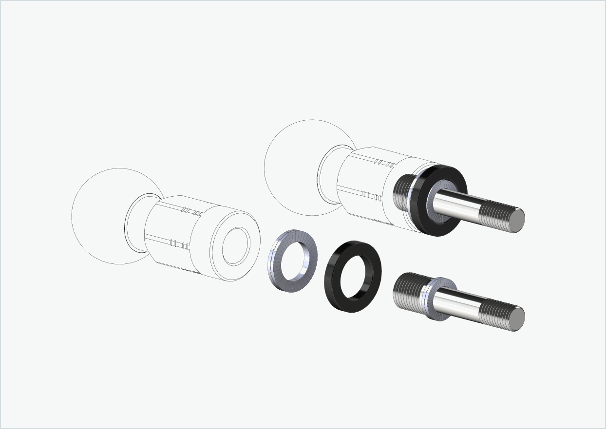 Juego de adaptadores de rosca Burley COHO XC (30mm/30mm) | para Rohloff Speedhub 500-14 / A12
