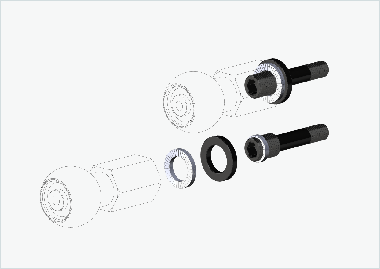 Juego de adaptadores de rosca Burley COHO XC (30mm/30mm) | para Rohloff Speedhub 500-14 / A12