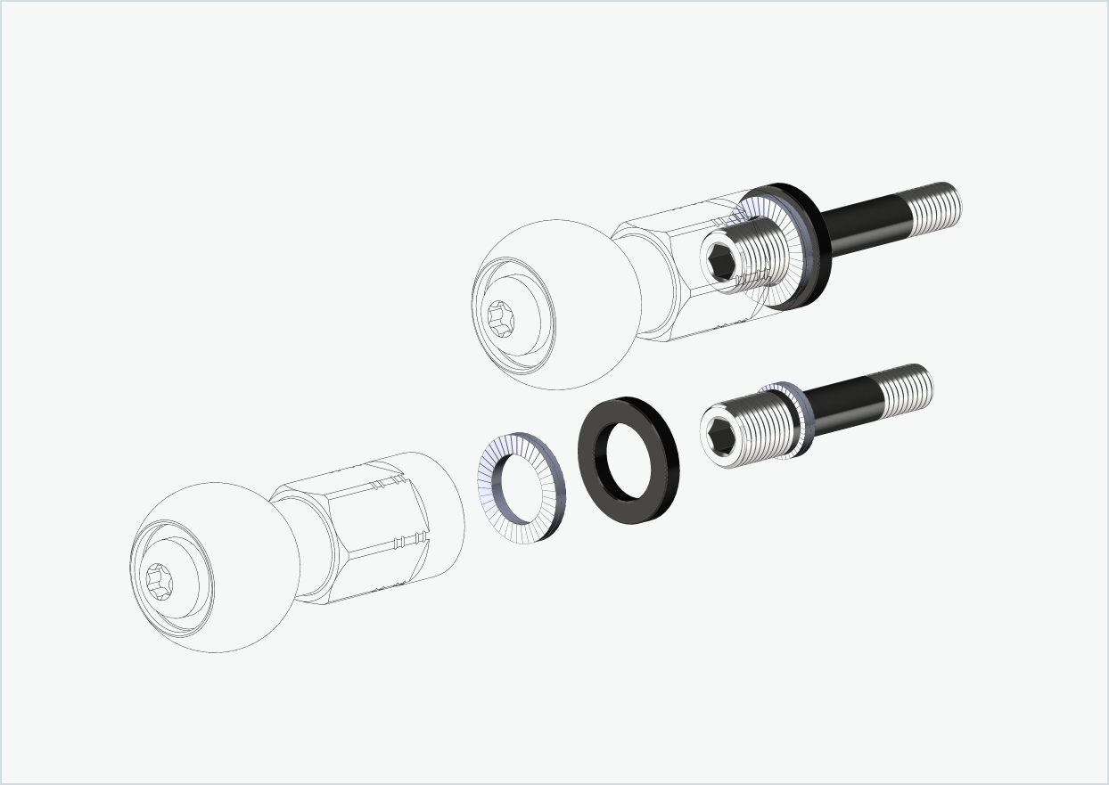 Juego de adaptadores de rosca Burley COHO XC (30mm/36mm) | para Rohloff Speedhub 500-14 / A12