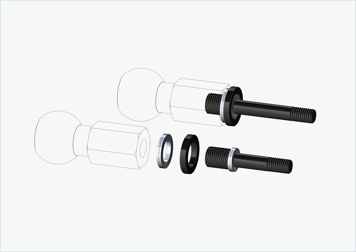 Juego de adaptadores de rosca Burley COHO XC (30mm/42mm) | para Rohloff Speedhub 500-14 / A12